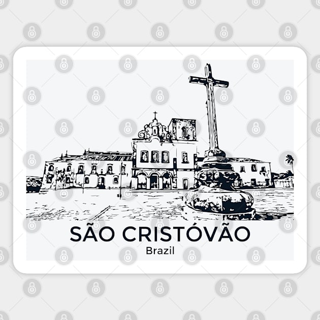 São Cristóvão - Brazil Magnet by Lakeric